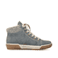Pazifikblaue Rieker Damen Schnürschuhe  M9850-14 mit einer schockabsorbierenden Sohle. Schuh Innenseite