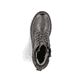 Dunkelgrüne Rieker Damen Schnürstiefel 92920-54 mit einem Reißverschluss. Schuh von oben.