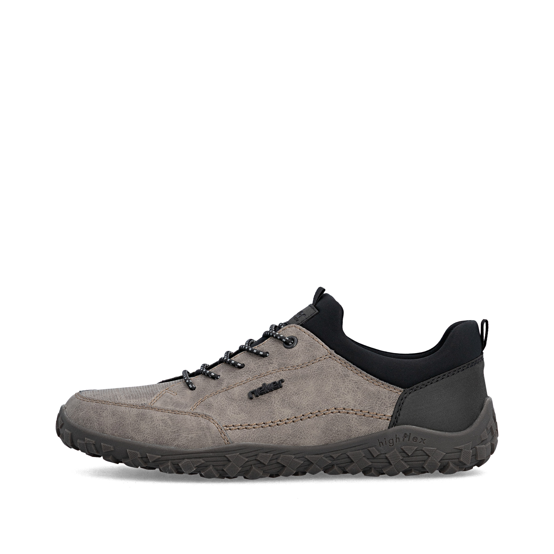 Mocassins Rieker beiges hommes 08150-64 avec la fonctionnalité Highflex. Côté extérieur de la chaussure.