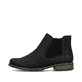 
Tiefschwarze Rieker Damen Chelsea Boots Z4994-00 mit einer schockabsorbierenden Sohle. Schuh Außenseite