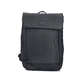 Sac à dos Rieker H5100-01 noir avec fermeture velcro, compartiment rembourré pour ordinateur portable et bretelles ajustable. Devant.