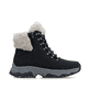 Schwarz-beige Rieker Damen Schnürstiefel Z3971-00 aus Rauleder mit Glacier Grip. Schuh Innenseite.