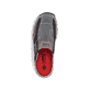 Graue Rieker Herren Clogs 08050-45 mit einem Gummizug sowie der Komfortweite G. Schuh von oben.
