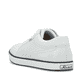 Weiße Rieker Herren Schnürschuhe 19603-80 mit modernen Ziernähten. Schuh von hinten.