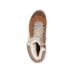 Braune Rieker Damen Schnürstiefel Y9131-24 mit wasserabweisender TEX-Membran. Schuh von oben.