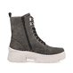 Graue Rieker Damen Schnürstiefel W0371-42 mit wasserabweisender TEX-Membran. Schuh Innenseite.