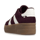 Baskets basses Rieker rouges pour femme M7601-30 avec lacets. Chaussure vue de dessus.