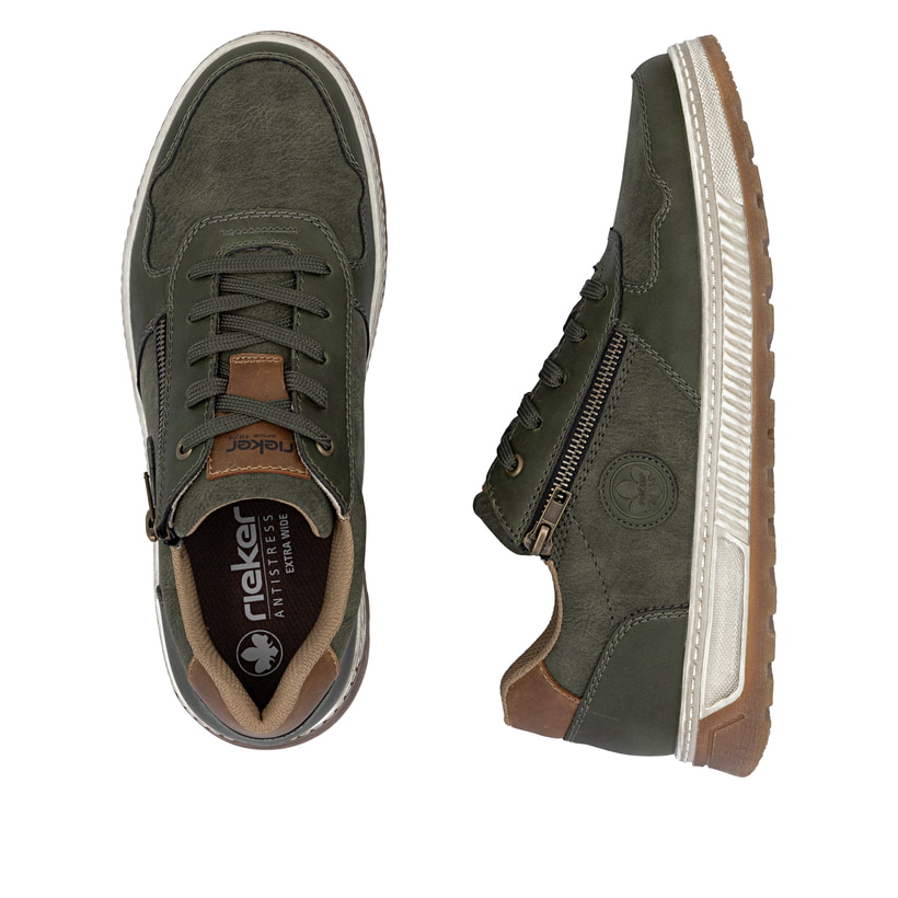 Rieker 37029 Sneaker Basse Uomo – Verde – Taglia 40 – Comfort E Larghezza Extra