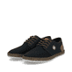 Blaue Rieker Herren Schnürschuhe B5249-14 mit der Komfortweite G 1/2. Schuhpaar seitlich schräg.