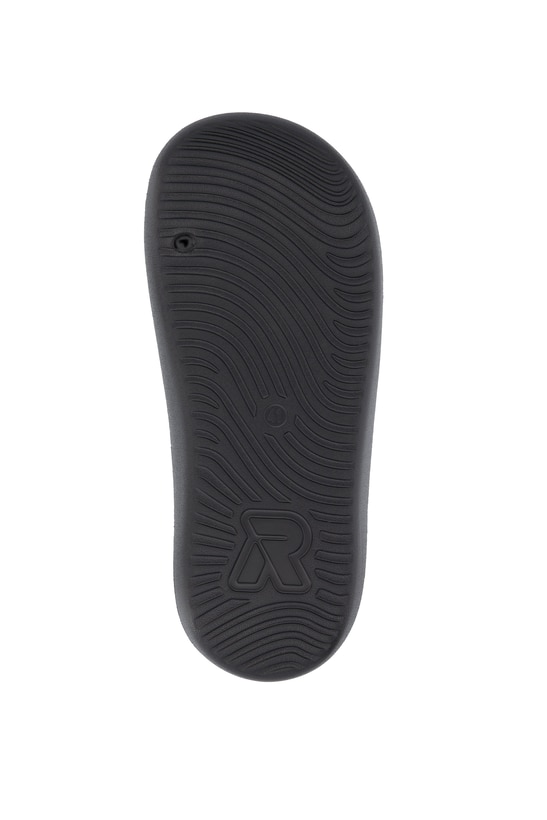 Mules Rieker noires homme U3350-00 avec semelle flexible et ultra légère. Semelle extérieure de la chaussure.