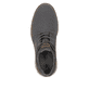 Graue Rieker Herren Slipper 04452-42 mit einem Gummizug sowie Komfortweite G 1/2. Schuh von oben.
