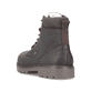 
Dunkelbraune Rieker Herren Schnürstiefel 38842-25 mit einer robusten Profilsohle. Schuh von hinten