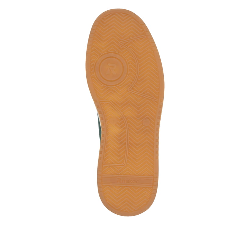 Baskets basses Rieker vertes pour femme W1900-54 avec semelle durable. Semelle extérieure de la chaussure.