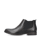 
Nachtschwarze Rieker Herren Chelsea Boots 10374-00 mit einer robusten Profilsohle. Schuh Außenseite