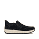Mocassins Rieker bleus pour homme 11551-14 en cuir suédé. Chaussure vue de l'arrière.