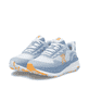 Blaue Rieker Sport Damen Sneaker Low W4500-12. Schuhpaar seitlich schräg.