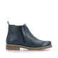 Chelsea Boots Rieker bleues pour femmes 73557-14 avec fermeture éclair. Côté intérieur de la chaussure.