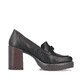 Nachtschwarze Rieker Damen Pumps Y4150-00 mit Komfortweite sowie einem Blockabsatz. Schuh Innenseite