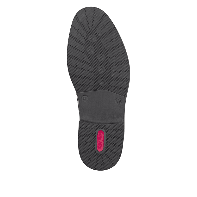 Dunkelblau-braune Rieker Herren Schnürschuhe 13528-90 aus Glattleder. Schuh Laufsohle.