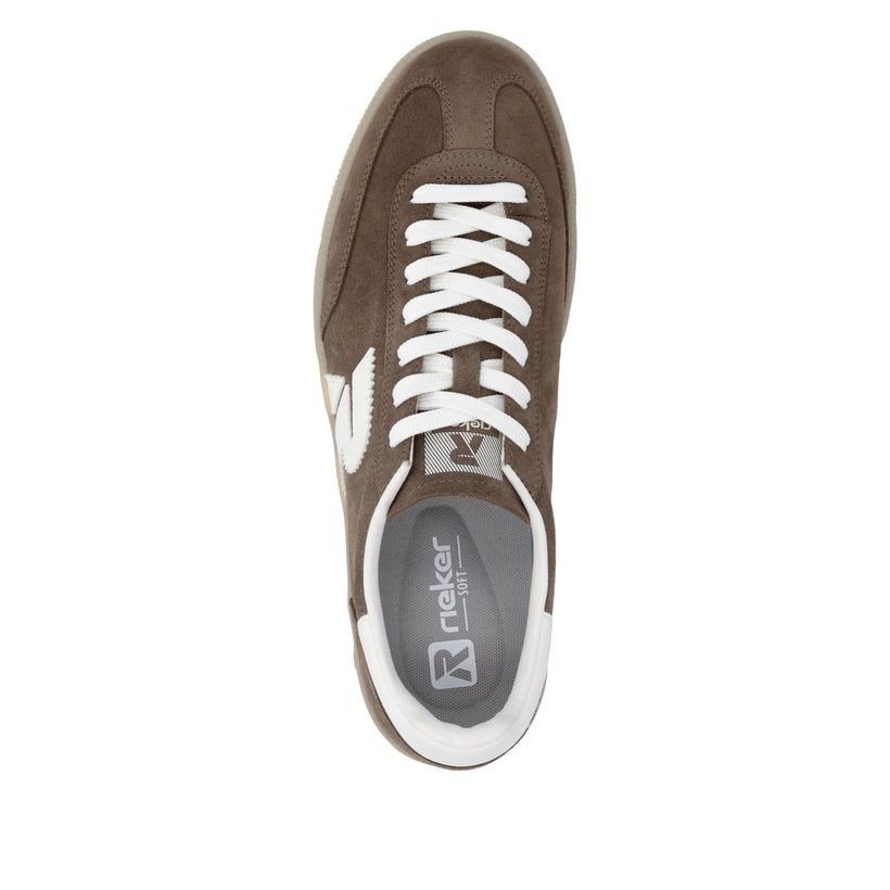 Braune Rieker Sport Herren Sneaker Low U2200-24. Schuh von oben.