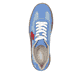 Blaue vegane Rieker Damen Sneaker Low M5512-10 mit einer Schnürung. Schuh von oben.