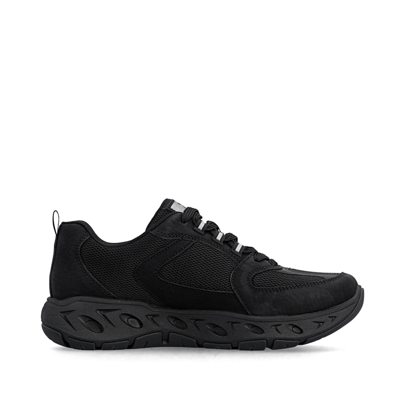 Schwarze Rieker Damen Sneaker Low M6501-00 mit wasserabweisender TEX-Membran. Schuh Innenseite.