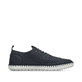 Blaue Rieker Herren Slipper B2953-14 mit einem Gummizug sowie Komfortweite G 1/2. Schuh Innenseite.