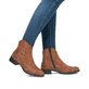 Nachtschwarze Rieker Damen Chelsea Boots 73464-00 mit Reißverschluss sowie Blockabsatz. Schuh Innenseite