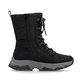 Schwarze Rieker Damen Kurzstiefel Z3950-00 mit dem umdrehbaren Glacier Grip. Schuh Innenseite.