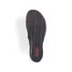 Schwarze Rieker Keilsandaletten 68197-00 mit einem Gummizug sowie leichter Sohle. Schuh Laufsohle.