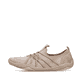 Rosane vegane Rieker Damen Slipper 45260-31, Barfußschuhe mit einem Gummizug. Schuh Außenseite.