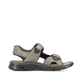 Grüne Rieker Herren Trekkingsandalen 26761-54 mit einem Klettverschluss. Schuh Innenseite.