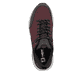 Baskets basses Rieker rouges pour hommes 06103-35 avec membrane RiekerTEX. Chaussure vue de dessus.