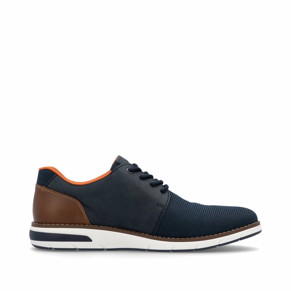 Blaue Rieker Herren Schnürschuhe 11301-14 mit der Komfortweite G 1/2. Schuh Innenseite.