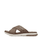 Beige Rieker Herren Pantoletten 25250-64 mit der Komfortweite G. Schuh Außenseite.