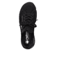 Mocassins Rieker noirs pour femme 45973-00 avec bande élastique. Chaussure vue de dessus.