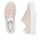 Rosane Rieker Damen Sneaker Low M1910-31 mit einer Schnürung. Schuh von oben, liegend.