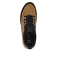Goldgelb-braune Rieker Herren Schnürstiefel U1670-68 mit einer Schnürung. Schuh von oben.