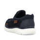Blaue Rieker Herren Slipper B6651-14 mit flexibler und ultra leichter Sohle. Schuh von hinten.
