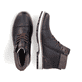
Nachtschwarze Rieker Herren Schnürstiefel F3941-00 mit Schnürung und Reißverschluss. Schuhpaar von oben.