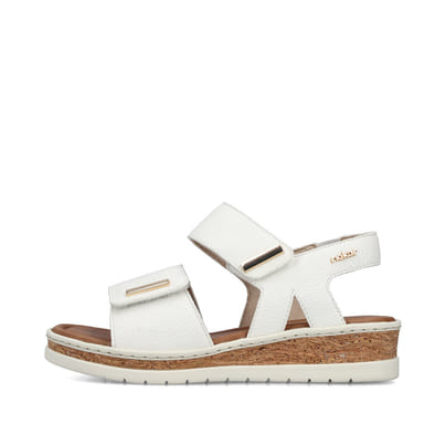 Rieker Dames 64750 sandalen, beige, 40 EU, beige, 40 EU