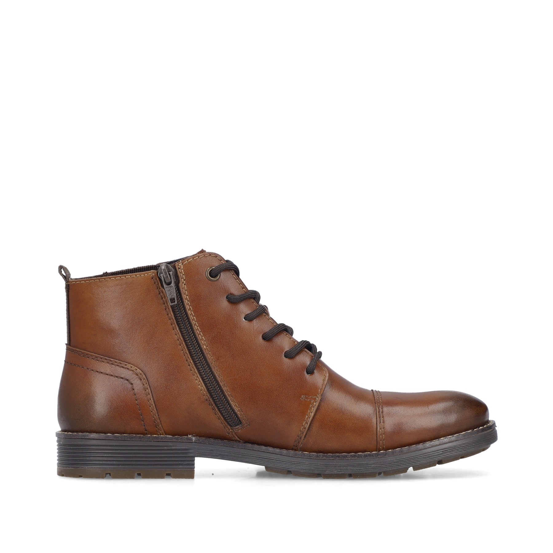 Braune Rieker Herren Schnürstiefel F4512-24 aus Glattleder. Schuh Innenseite.