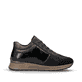 Weiße Rieker Damen Sneaker Low N1403-80 mit Reißverschluss sowie Extraweite H. Schuh Außenseite gespiegelt.
