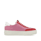 Rote Rieker Damen Sneaker Low N4952-31 mit einem Reißverschluss. Schuh Innenseite.