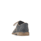 Blaue Rieker Herren Schnürschuhe 13439-14 mit der Komfortweite G. Schuh von hinten.