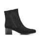 Tiefschwarze Rieker Damen Stiefeletten 70971-00 mit Reißverschluss sowie Blockabsatz. Schuh Innenseite