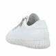 Baskets basses Rieker blanches pour femme N0900-81 en cuir lisse. Chaussure vue de l'arrière.