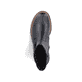 
Asphaltschwarze Rieker Damen Chelsea Boots 72690-00 mit einer leichten Sohle. Schuh von oben