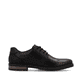Schwarze Rieker Herren Schnürschuhe 14603-00 mit der Komfortweite G 1/2. Schuh Innenseite.