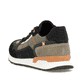 Grüne Rieker Herren Sneaker Low U0308-54 mit wasserabweisender Nano-Beschichtung. Schuh von hinten.